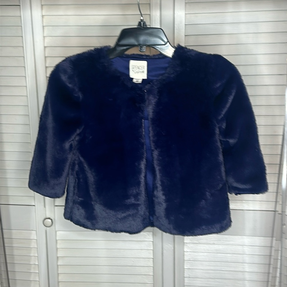 Girls Fur Cape coat size 5/6
